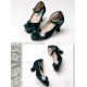 Iris Corolla Elizabeth Double Layer Velvet Shoes(Reservation/5 Colours/Full Payment Without Shipping)